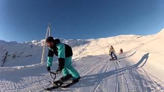 STIGA Snowracer skiers at Röldalsterrassen, Röldalen.