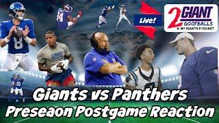 Giants vs Panthers Reaction Show - Preseason Week 2