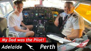 My DAD Flew me to Perth! | Qantas 737 Economy | Adelaide to Perth | 4K Trip Report