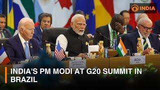 India's PM Modi at G20 Summit in Brazil & other updates | DD India Live