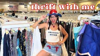 THRIFT WITH ME!! austin vs houston edition