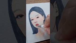 Korean Art And Drawing #koreanart #artoftheday #watercolor #ytstudio #shorts