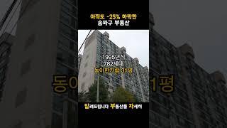아직도 -25% 하락한 송파구 집값