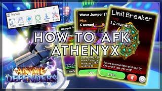 How To AFK Farm Limit Breaker, Wave Jumper, Tether & Many More | [ ATHENYX] Anime Defenders