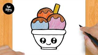 #43 How to Draw a Cute Ice Cream - Easy Drawing Tutorial