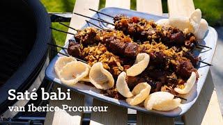 Saté Babi bereiden op de BBQ | The Meatlovers