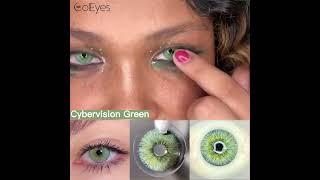 Spring Contact Lens for Dark Brown Eyes - Coleyes Green Colored Lens Review [Cybervision Green]