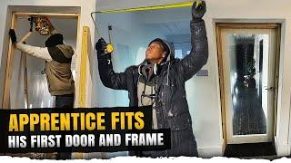 The apprentice fits a door and frame by himself (a day in the life)