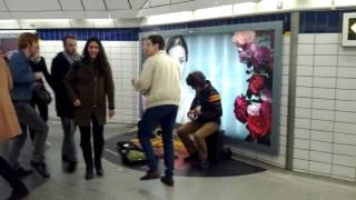 Dancing to London Underground Busker