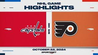 NHL Highlights | Capitals vs. Flyers - October 22, 2024