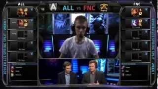 Alliance vs Fnatic | Season 4 EU LCS Spring split 2014 Super week W1D1 | ALL vs FNC