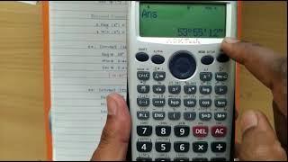 Degree-Minute-Second Angle Conversion using Fx-991ES & Fx-991MS Calculators.