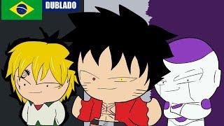 SAITAMA MELIODAS FREEZA NARUTO LUFFY ENCONTROS DUBLADO