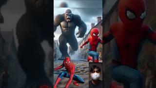 Little Superhero Chased by King Kong Marvel & DC-All Characters #marvel #avengers #shorts