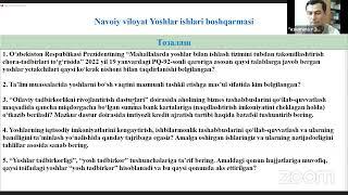 Ёшлар ишлари агентлиги Навоий вил. бош. суҳбат. 02.08.2024 й.
