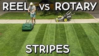 BEST LAWN STRIPES! Rotary vs Reel Mowing Real World Test