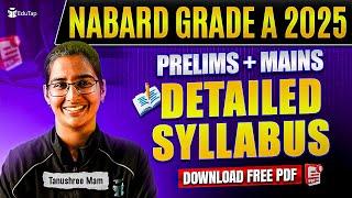 NABARD Grade A Syllabus 2025 | NABARD Officer Phase 1 Phase 2 Complete General Syllabus PDF Download
