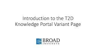 Type 2 Diabetes Knowledge Portal: Variant Page