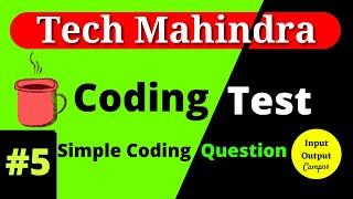 Tech Mahindra Latest Coding Question | #TechMahindra #InputOutputCampus