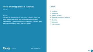 BPM course: 1. Introduction | How to create applications in AuraQuantic 1.08
