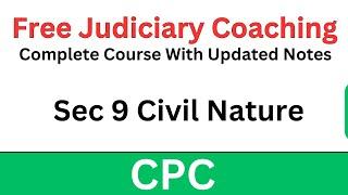 Civil Procedure Code Sec 9 Civil Nature | Free Judiciary Coaching | Vijandra Verma Sir | CPC