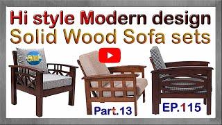 Solid wood sofa set with cushions set | EP.115 | part.13 | sri maari furnitures Mathikere Bangalore