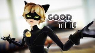 【MMD Miraculous ladybug】Thumbelina X Chat Noir! Good Time