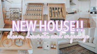  NEW HOUSE CLEAN, DECORATE AND ORGANIZE!! || UNPACK AND ORGANIZE WITH ME || CLEANING MOTIVATION