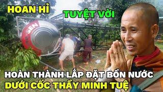 Râu Cùng Anh Em Thợ Hoàn Thành Việc Lắp Bồn Nước Cho Nhà Vệ Sinh Dưới Cốc Thầy Minh Tuệ