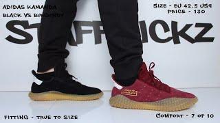 Adidas Kamanda "Black" vs "Burgundy" | ON FEET COMPARISON