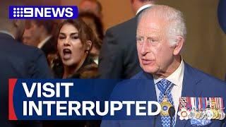 Senator Thorpe interrupts King Charles' visit to Parliament House | 9 News Australia