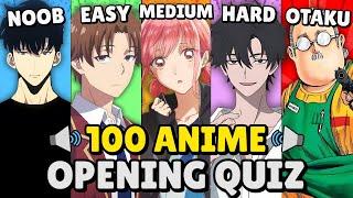  100 ANIME OPENINGS QUIZ【ROOKIE  OTAKU】ULTIMATE CHALLENGE! 