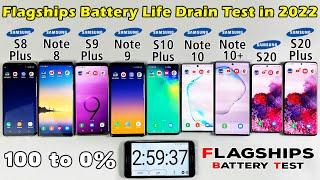 S20 Plus / S20 / Note 10+ / Note 10 / S10+ / Note 9 / S9+ / Note 8 / S8 Plus Battery Drain Test 2022