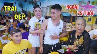 Ty Thy ghẹo Trai đẹp, bà ngoại U80 hát hay - Ty Thy Vlog Gỏi đu đủ