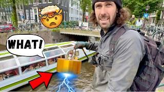 Magnet Fishing Right In The Middle Of Amsterdam (Tourists LOVE IT)