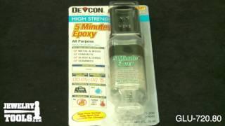 GLU-720.80 - Devcon Epoxy, 5 Minute Epoxy, 1 Ounce Syringe - Jewelry Tools Demo