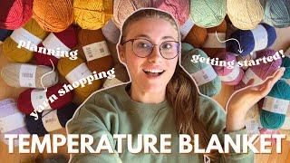 starting a temperature blanket!  crochet vlog | planning, yarn haul + tips