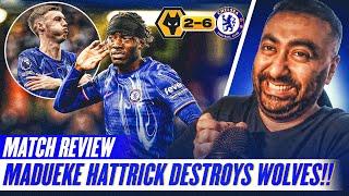 Madueke HATTRICK Destroys Wolves | Wolves 2-6 Chelsea MATCH REACTION