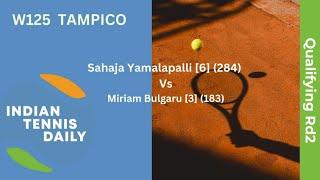 Match Highlights - WTA 125 Tampico Qualifying Rd2: Sahaja Yamalapalli vs Miriam Bulgaru