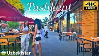 Tashkent Walking Tour | Evening walk in the Mirabad district of Tashkent | Uzbekistan  | 4K HDR