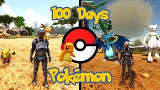 I Survived 100 Days Hardcore Pokemon On Crystal Isles | ARK Survival Evolved | Modded