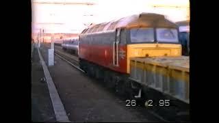 RAIL EXPRESS CLASS 47.47522 Passing Cambridge 26 2 95.Neil Hayton railway memories