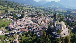 Riprese con il drone a Castello di Fiemme in Trentino