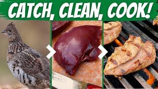 How To Catch, Clean, and Cook an Alaskan Spruce Grouse with Dad!