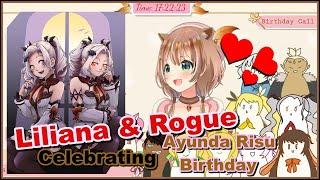 【Eng Sub】 Risu  Birthday Call Stream - Liliana & Rogue 【Hololive ID】