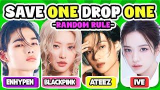   ONE RANDOM RULE  : SAVE ONE DROP ONE KPOP SONGS  KPOP GAME 2024