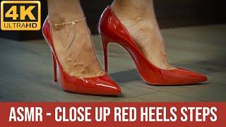 [4K] ASMR - Close-up Walking in Red Louboutins