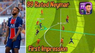 PES 2021 Mobile | New 99 Rated Neymar first impression - dribbling, skills, celebration, nutmeg