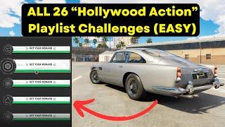 How to Complete 25+ "Hollywood Action" Playlist Challenges FAST in Motorfest!!