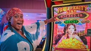 She Only Put $300 into this PROSPERITY LINK Slot and This Happened!